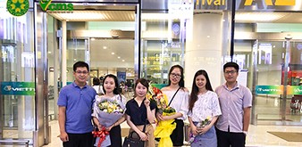 Đón đoàn Thực tập sinh ngành Công nghiệp nhẹ của Học viện Nông nghiệp Việt Nam về nước ngày 31/7/2018